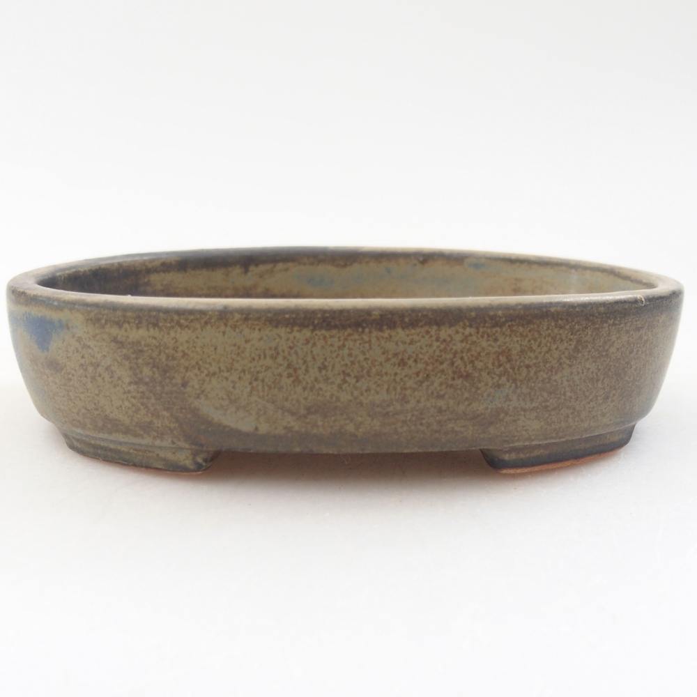 Bonsaischale aus Keramik 12 x 9,5 x 2,5 cm, braun