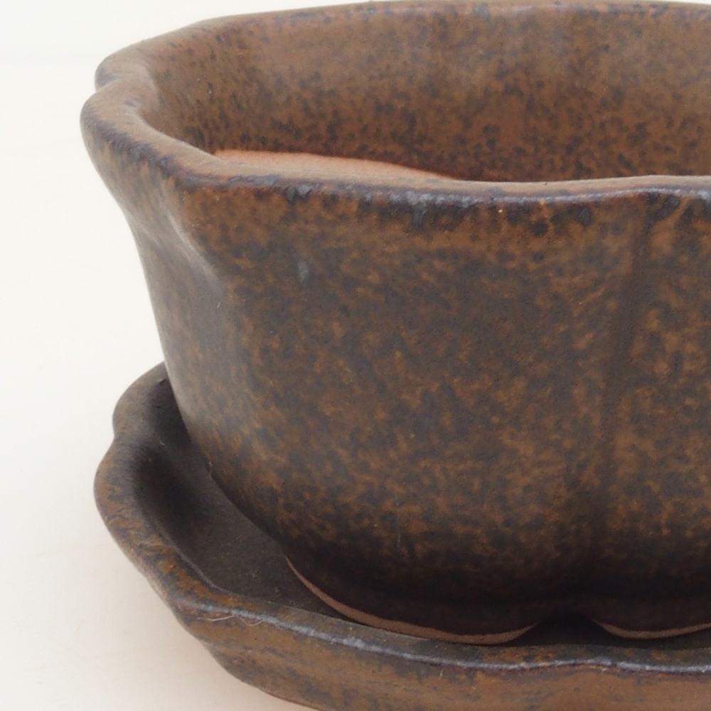 Bonsai-Schale + Untertasse H95 – Braun