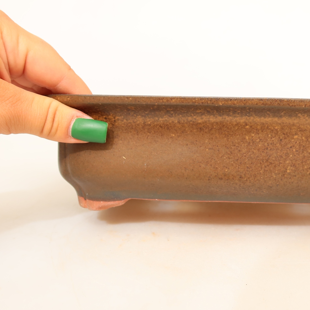 Keramikschale  24 x 17 x 6 cm, Farbe: braun