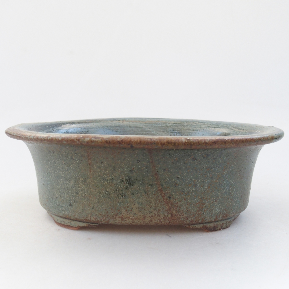 Bonsaischale aus Keramik 19,5 x 15,5 x 6,5 cm, grün