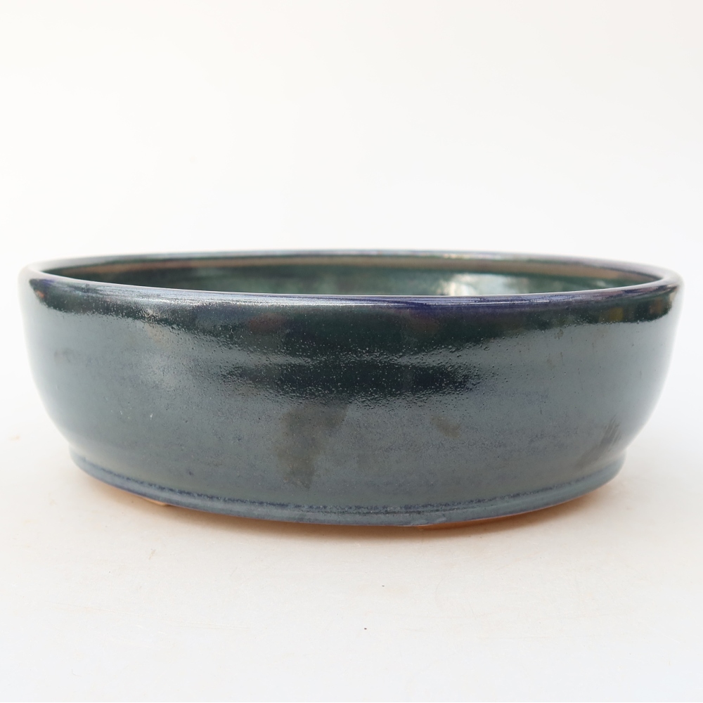 Keramik-Bonsai-Schale 19 x 19 x 5,5 cm, Farbe: Blau
