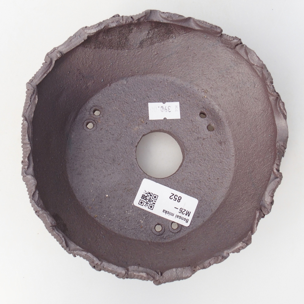 Bonsaischale aus Keramik 17 x 16 x 7 cm, metallfarben