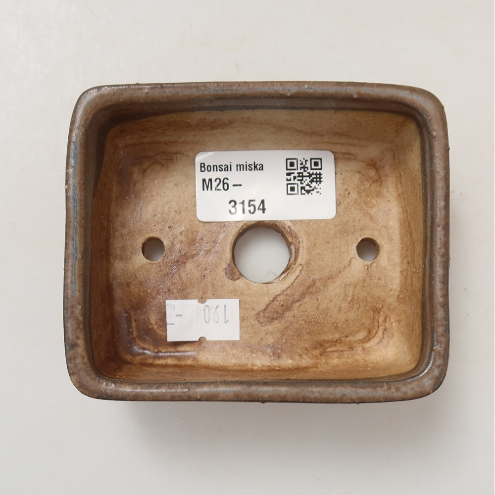 Bonsaischale aus Keramik 10 x 8 x 3,5 cm, braun