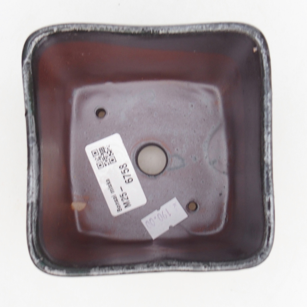 Bonsaischale aus Keramik 10 x 10 x 8,5 cm, Farbe schwarz
