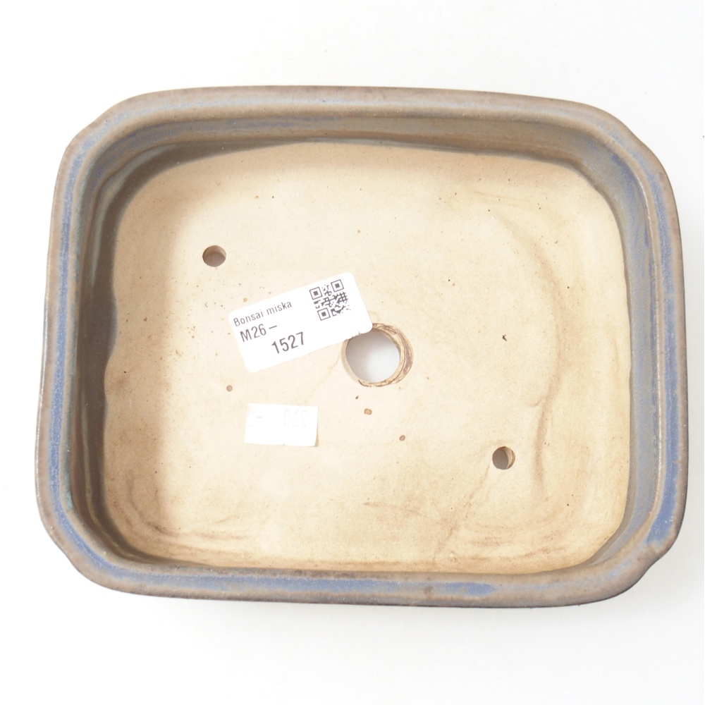 Bonsaischale aus Keramik 17,5 x 14 x 5 cm, Farbe blau