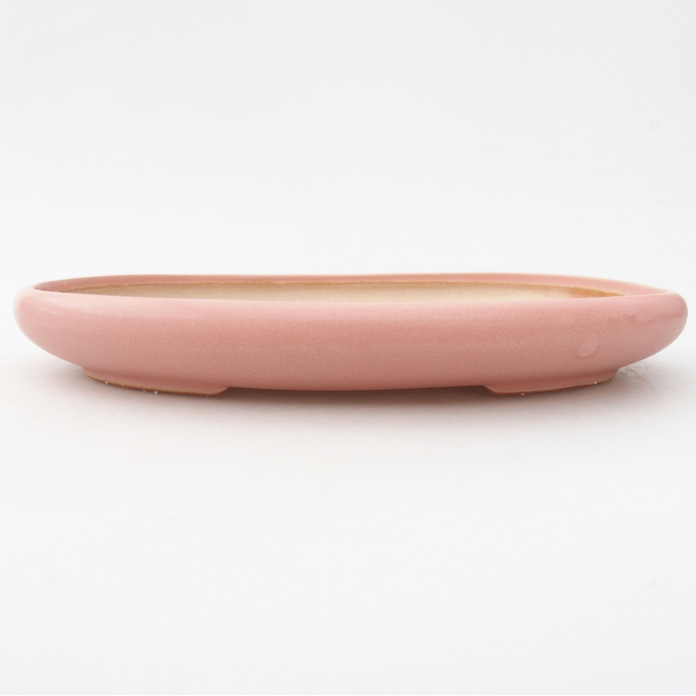 Keramik-Bonsaischale 22,5 x 17 x 3 cm, Farbe rosa