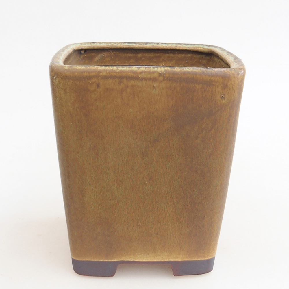 Bonsaischale aus Keramik 10 x 10 x 12 cm, braun