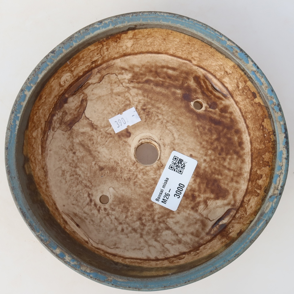 Bonsaischale aus Keramik 18 x 18 x 5 cm, Farbe blau