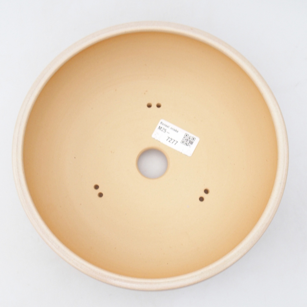 Bonsaischale aus Keramik 21,5 x 21,5 x 7 cm, Farbe beige