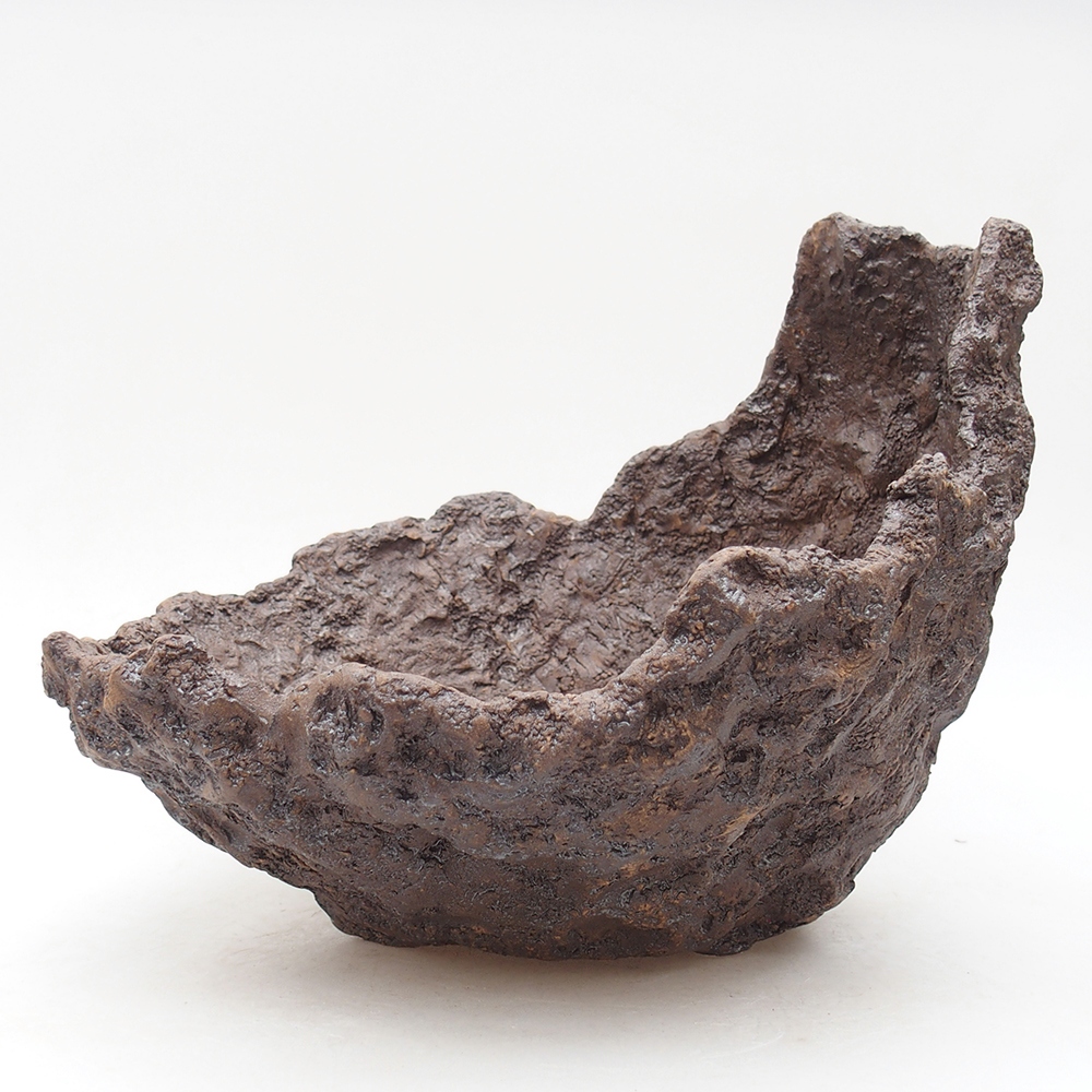Keramikschale 24,5 x 24 x 21 cm, braun Farbe
