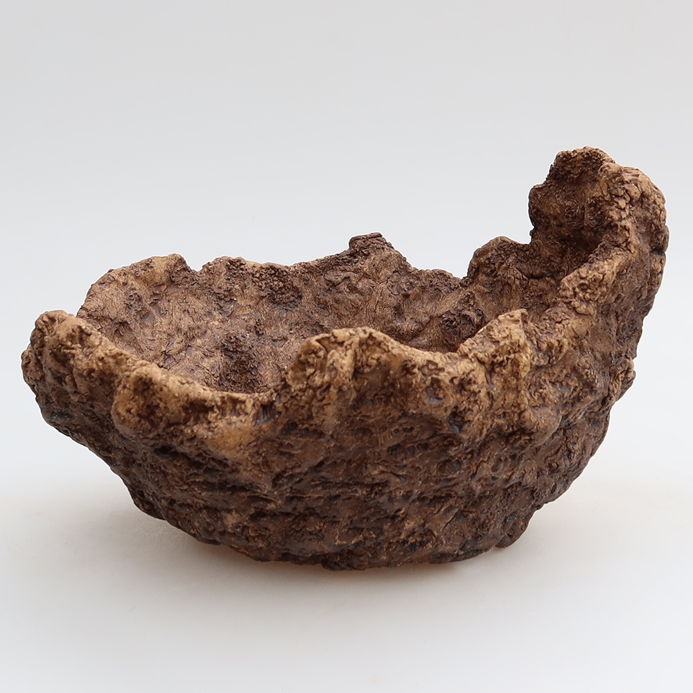 Keramikschale 19,5 x 16 x 13 cm, Farbe: braun