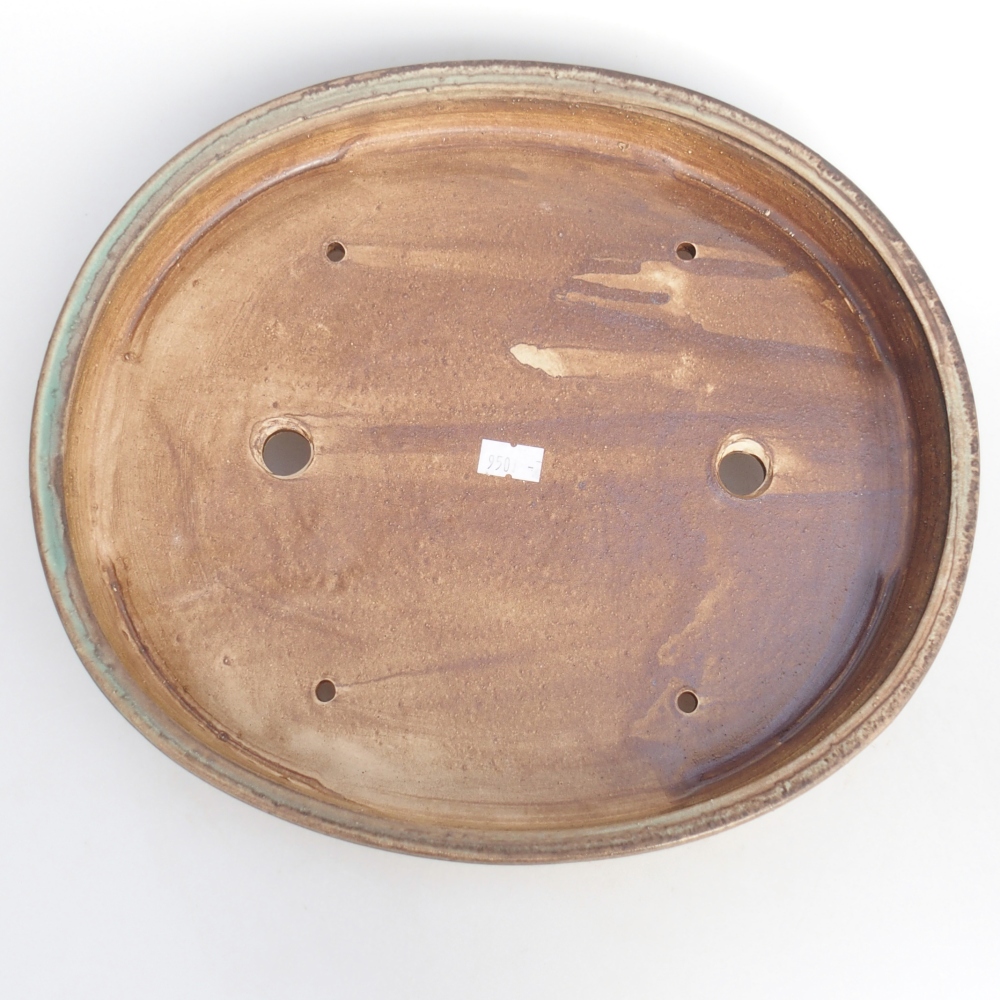 Bonsaischale aus Keramik 31 x 27 x 4,5 cm, grün