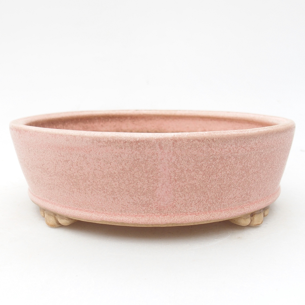 Keramik-Bonsaischale 15,5 x 15,5 x 4,5 cm, Farbe rosa