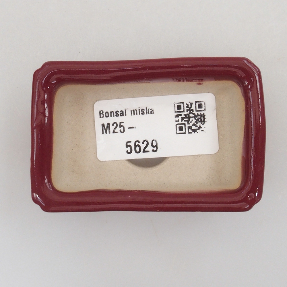 Mini-Bonsaischale 7 x 4,5 x 2 cm, Farbe Burgunder