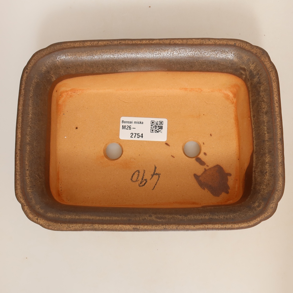 Keramikschale  20 x 15,5 x 5,5 cm, Farbe: braun