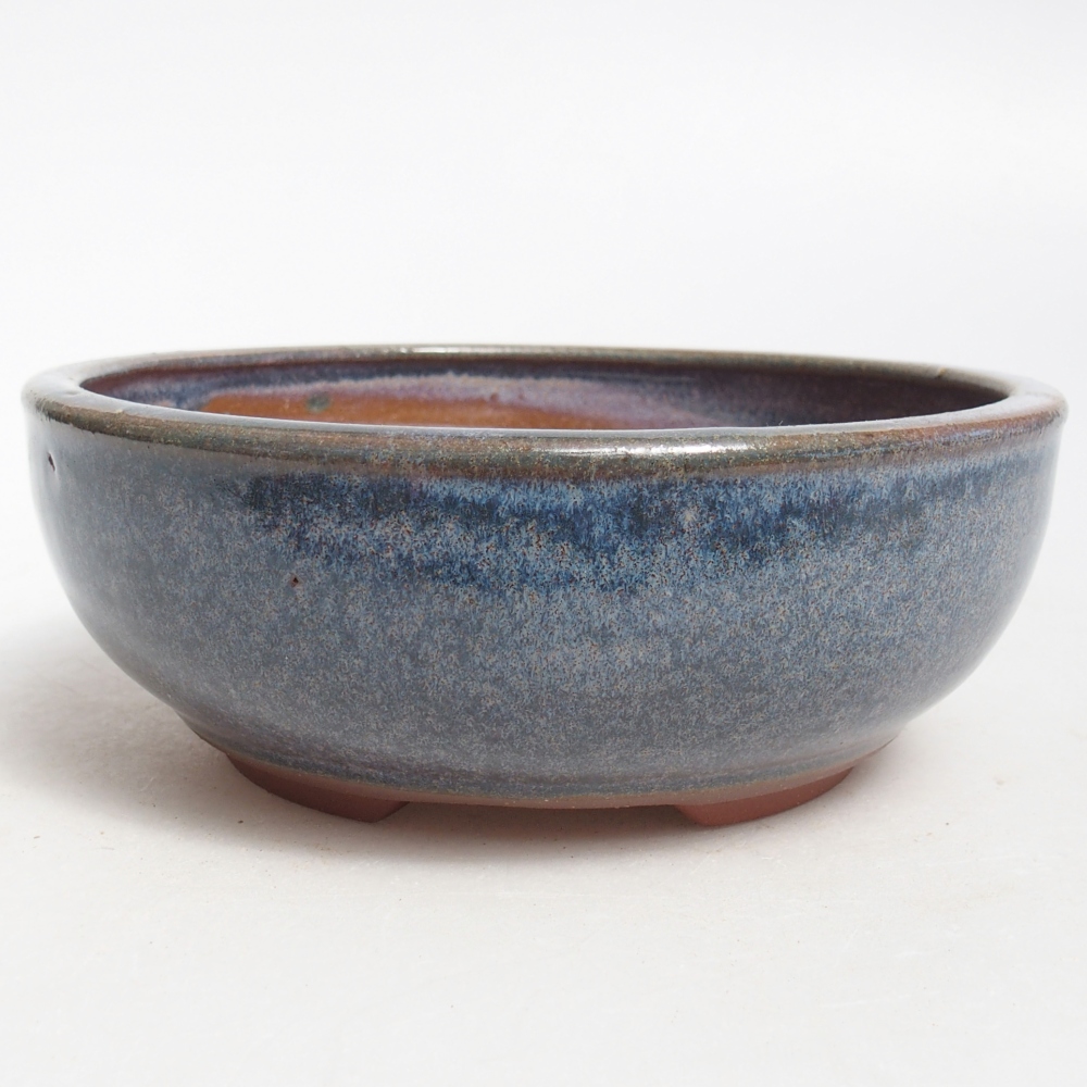 Bonsaischale aus Keramik 15 x 15 x 5,5 cm, Farbe blau