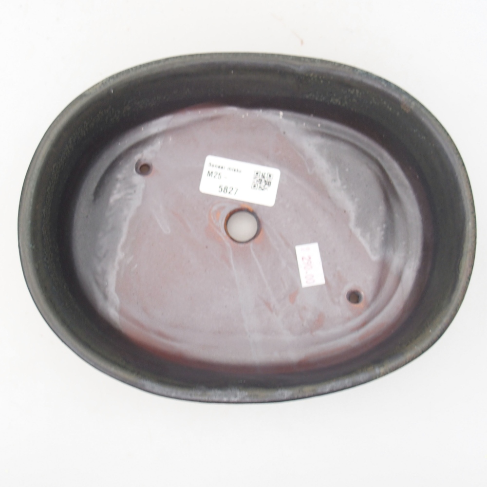 Keramik-Bonsaischale 22 x 17 x 5 cm, Farbe braun