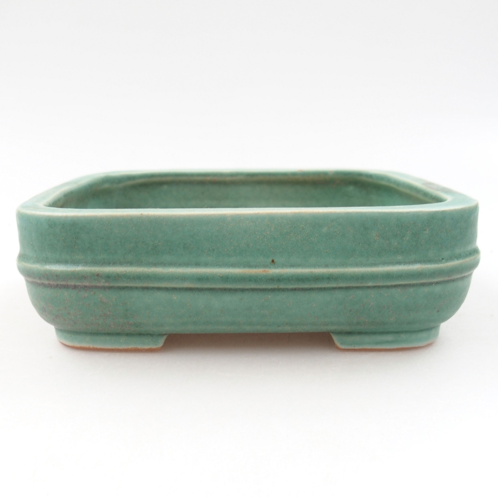 Keramik-Bonsaischale 14 x 12 x 4,5 cm, Farbe Grün