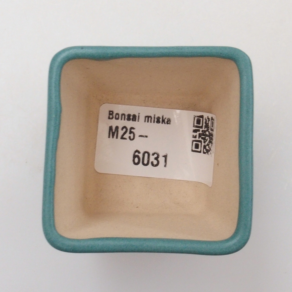 Keramik Bonsai Schale 4,5 x 4,5 x 5 cm, Farbe blau