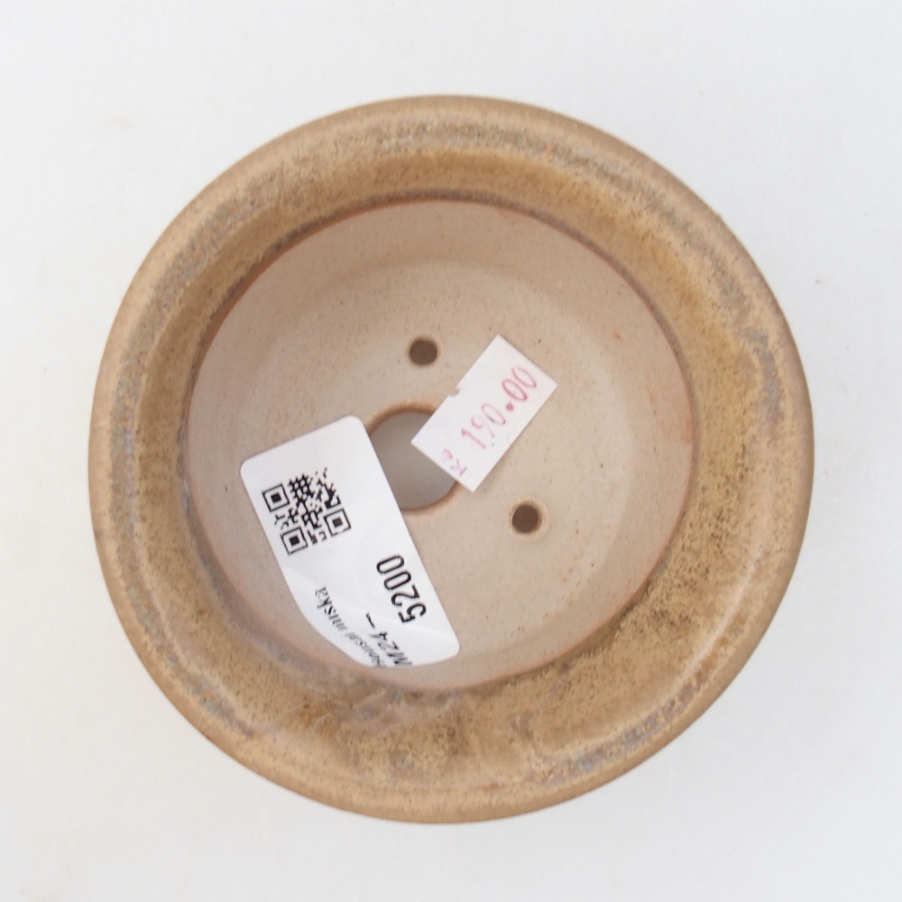 Keramik-Bonsaischale 9 x 9 x 5 cm, Farbe beige