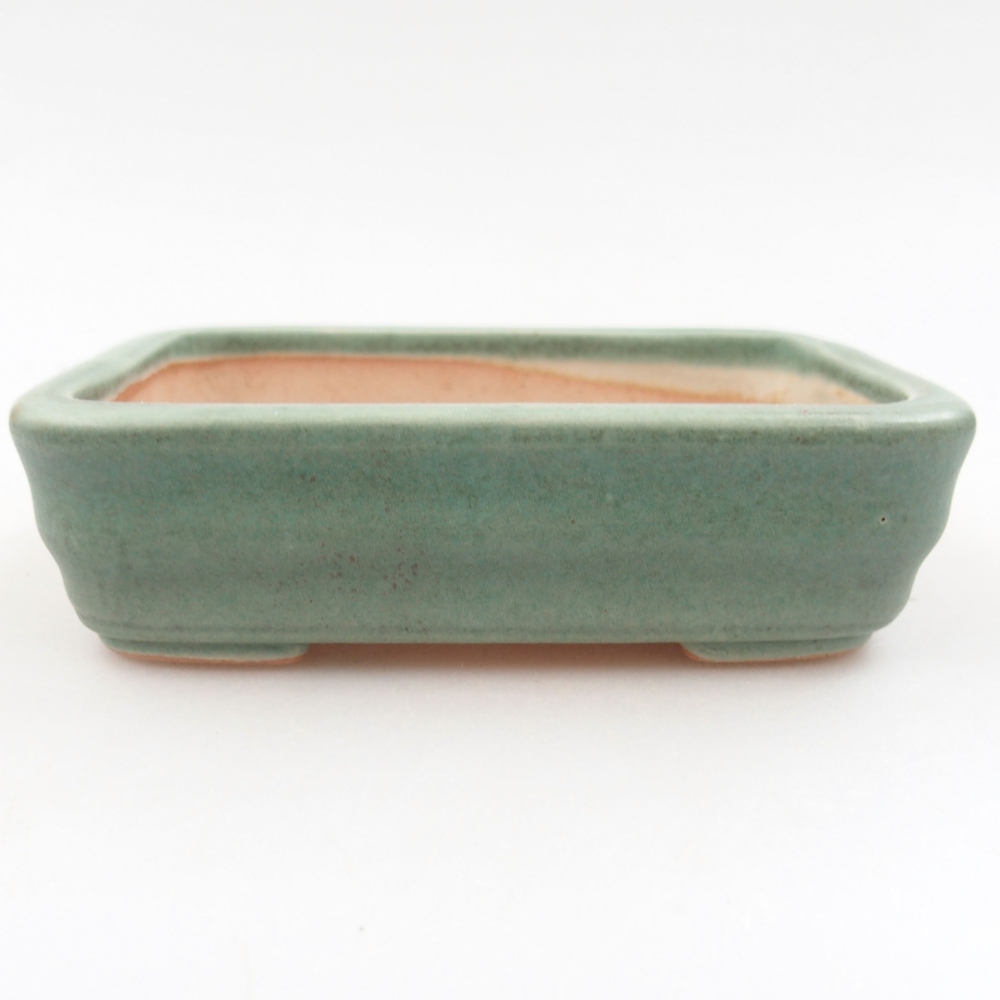 Keramik-Bonsaischale 11 x 8,5 x 3 cm, Farbe Grün
