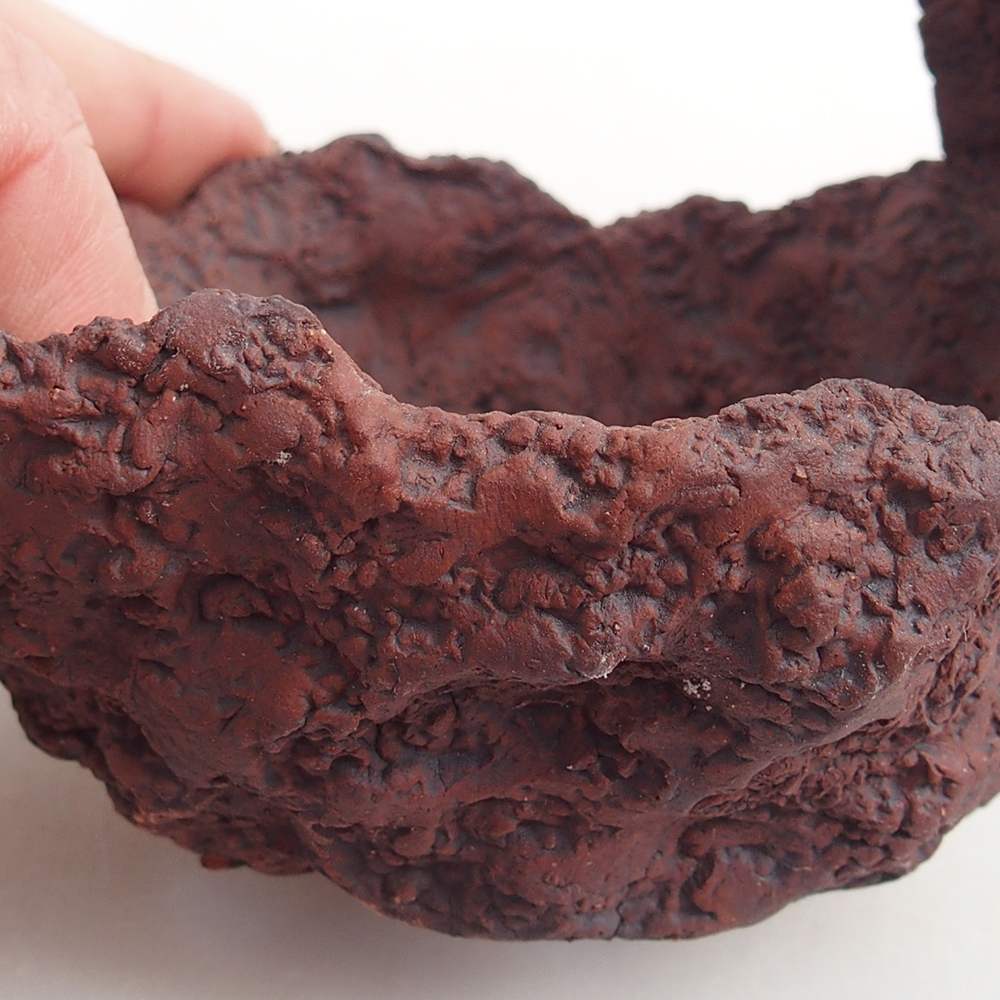 Keramikschale 9 x 7,5 x 9 cm , Farbe braun