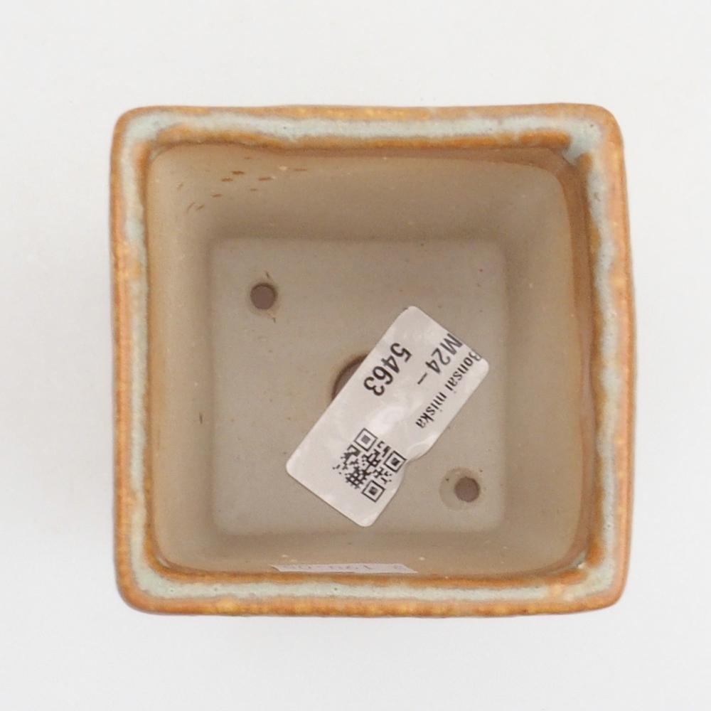 Keramik-Bonsaischale 7,5 x 7,5 x 9,5 cm, Farbe braun