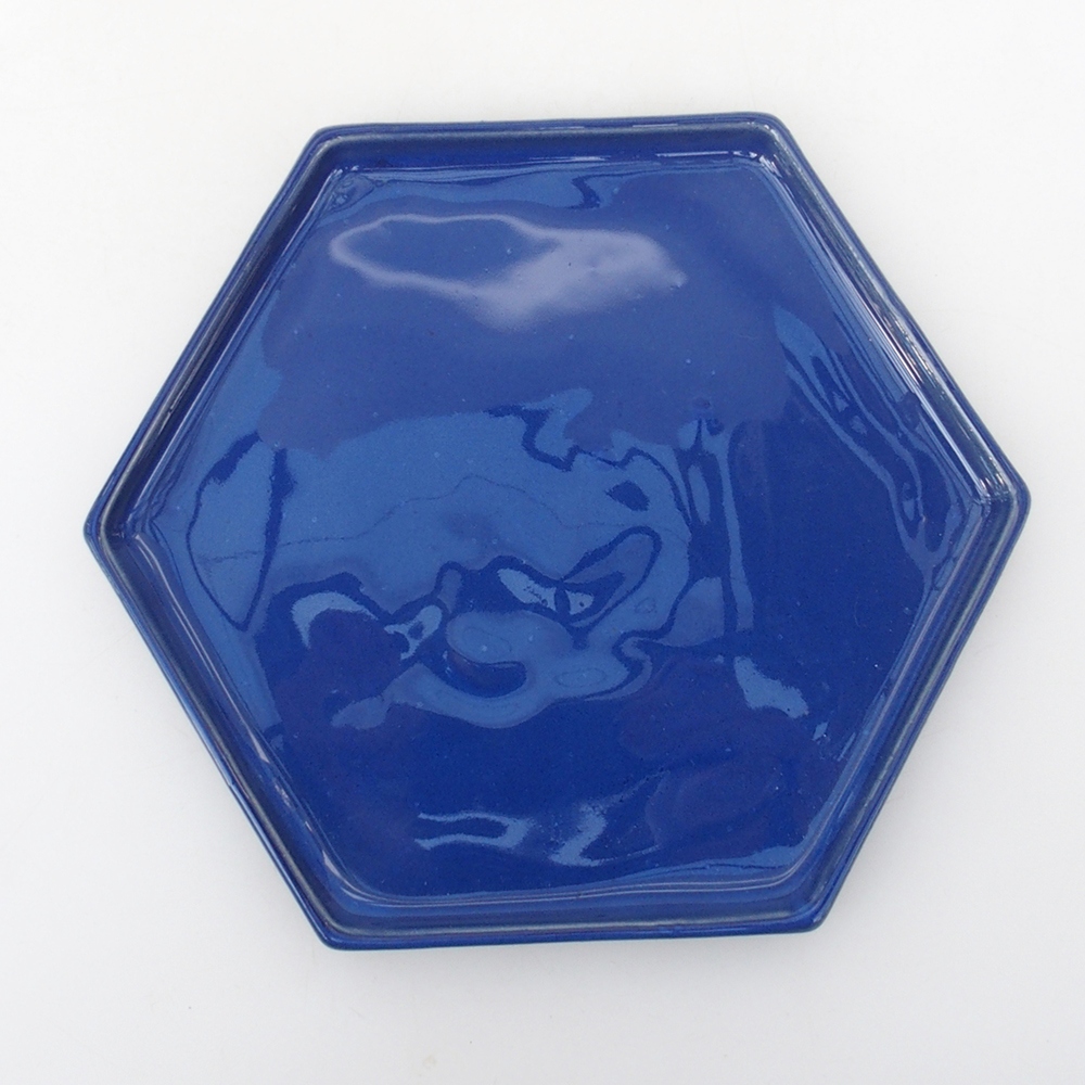 Bonsai-Schale + Unterschale H53 – 19 x 21,5 x 7 cm. – blau