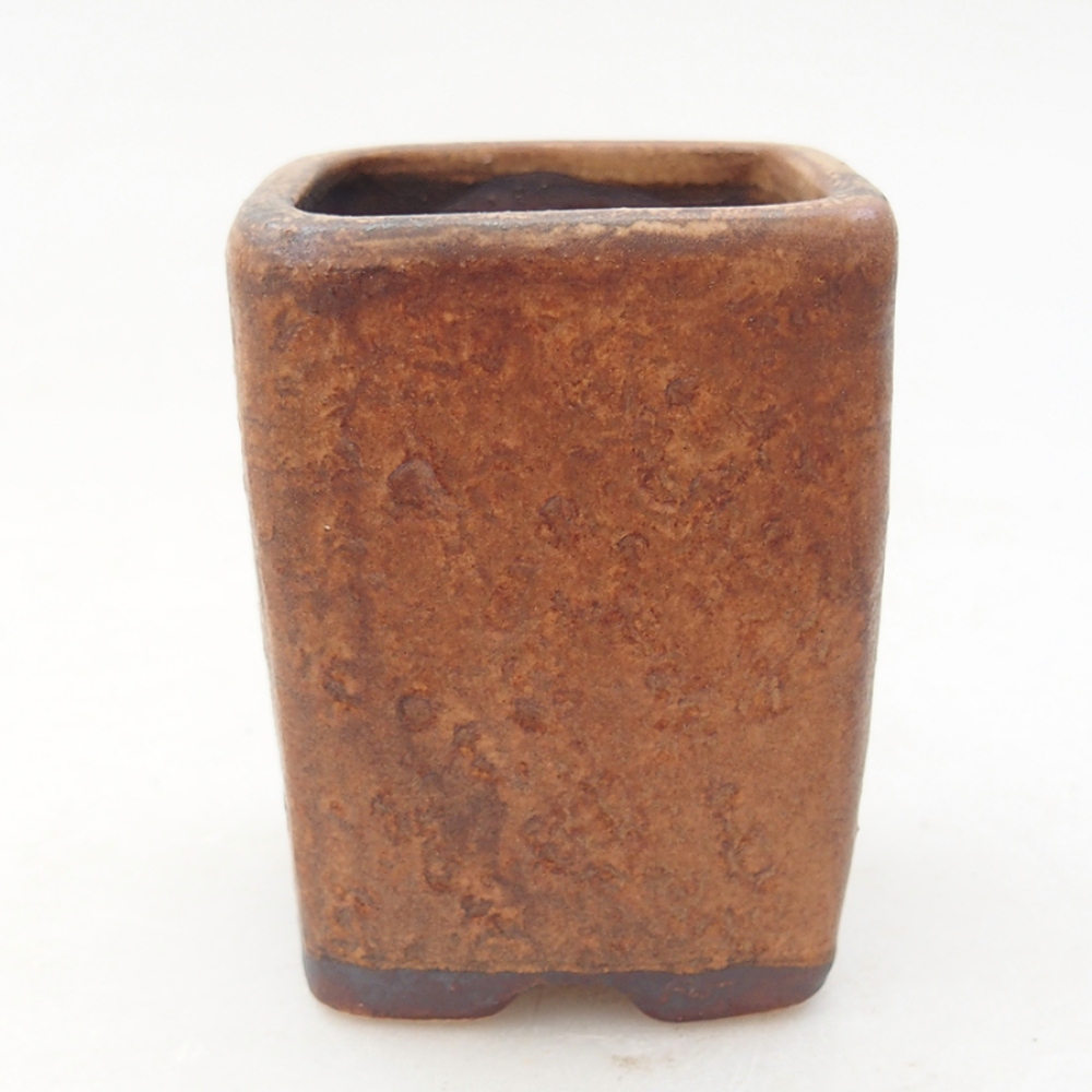 Bonsaischale aus Keramik 5 x 5 x 6,5 cm,  Farbe braun