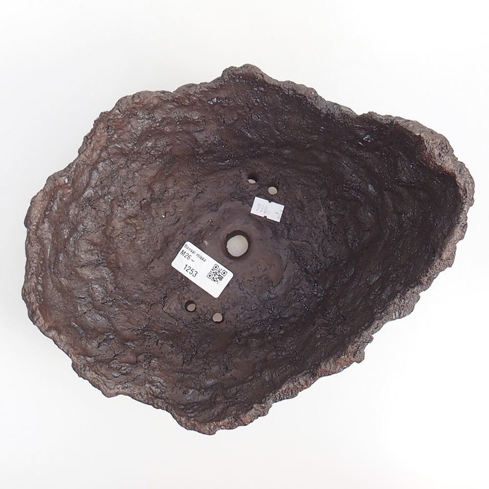 Keramikschale 19 x 15 x 14 cm , Farbe braun