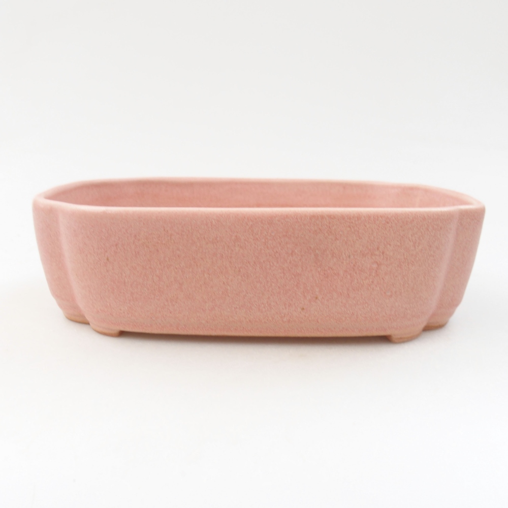 Keramik-Bonsaischale 18,5 x 13,5 x 5 cm, Farbe rosa