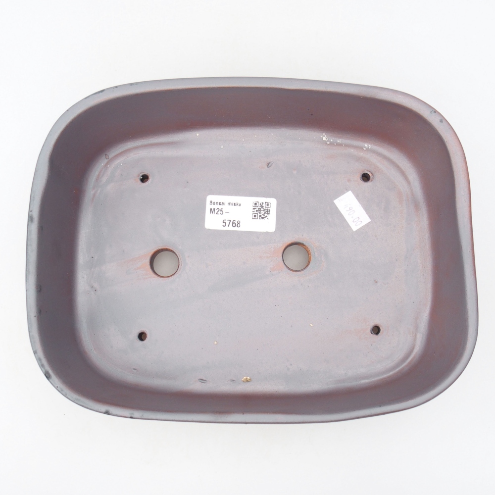 Keramik-Bonsaischale 23 x 17,5 x 5,5 cm, Farbe metallische