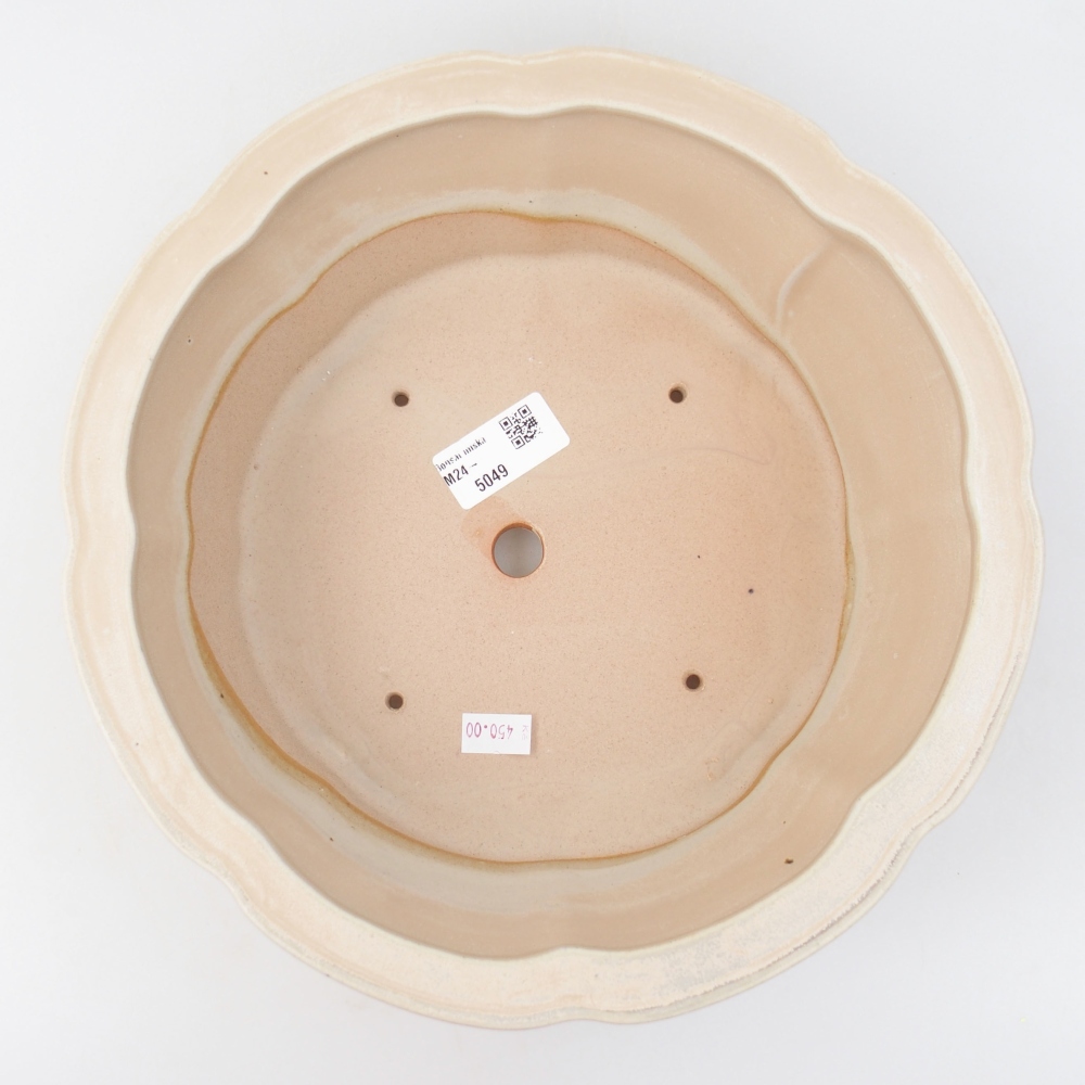 Keramik-Bonsaischale 26 x 26 x 8 cm, Farbe Beige