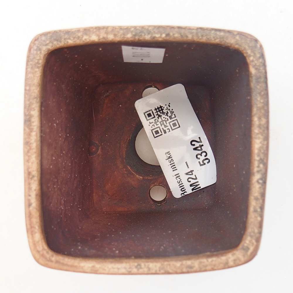 Bonsaischale aus Keramik 6,5 x 6,5 x 7 cm,  Farbe rosa