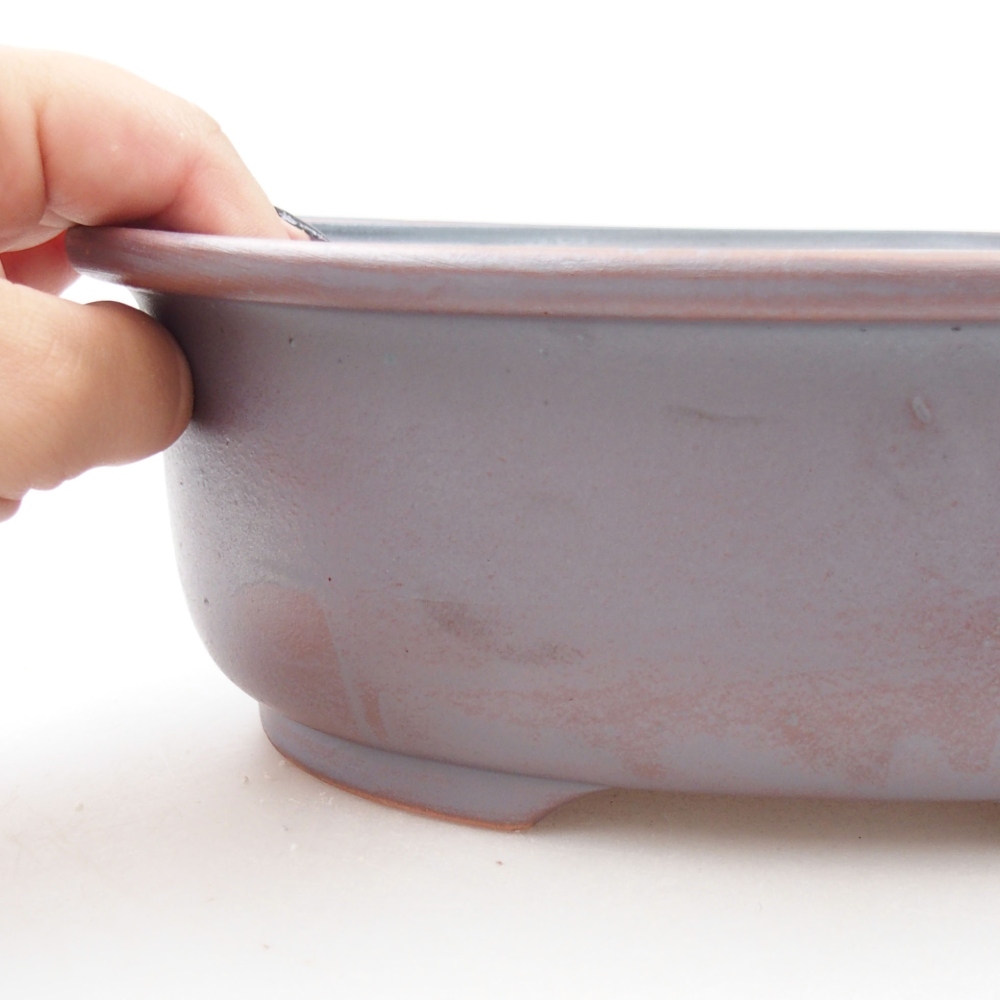 Keramik-Bonsaischale 23,5 x 19 x 8 cm, Farbe metallische