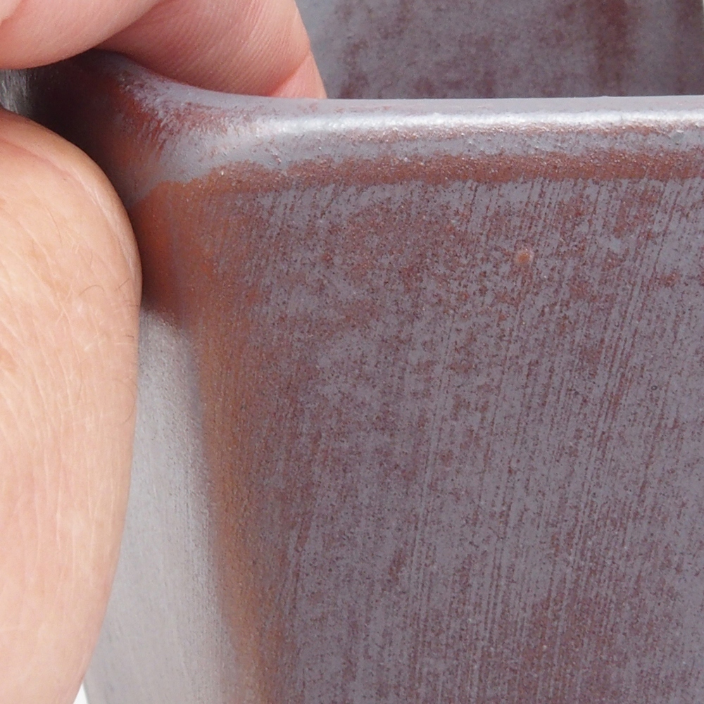 Keramik-Bonsaischale 9 x 8,5 x 14,5 cm, Farbe metallische