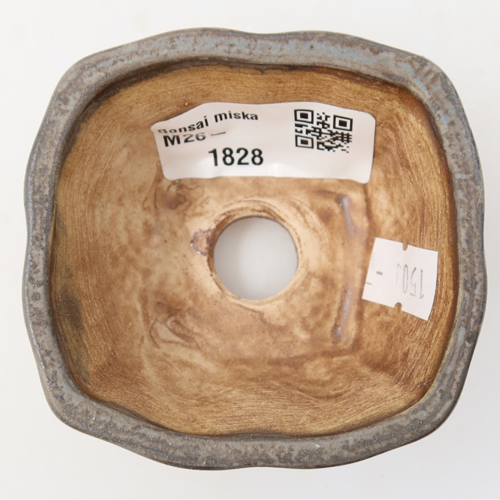 Keramik-Bonsai-Schale, 7,5 × 7 × 3,5 cm, Farbe: Blau