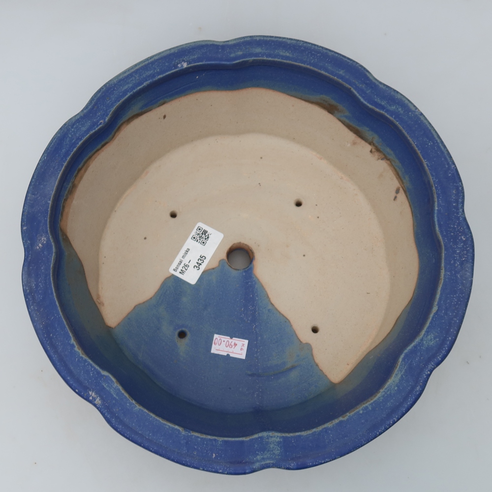 Bonsaischale aus Keramik 26,5 x 26,5 x 8,5 cm, Farbe blau