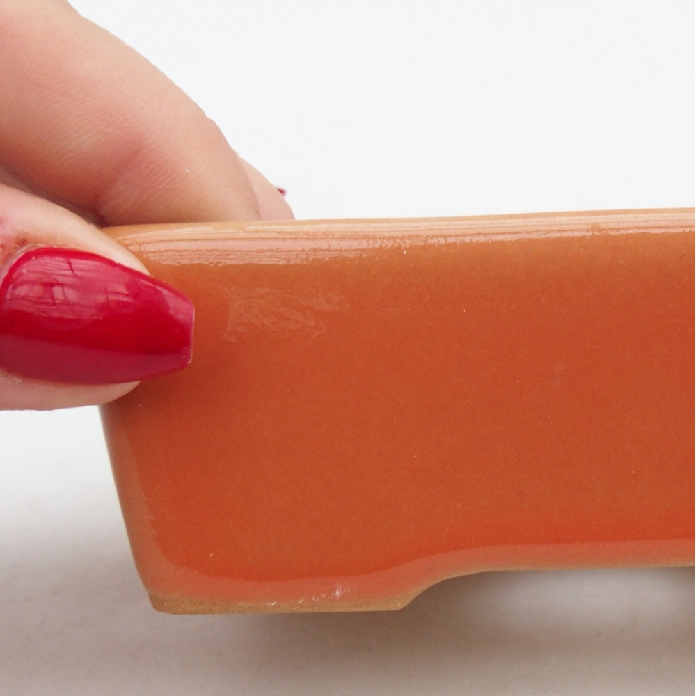 Bonsaischale aus Keramik 9,5 x 7 x 3,5 cm, orange