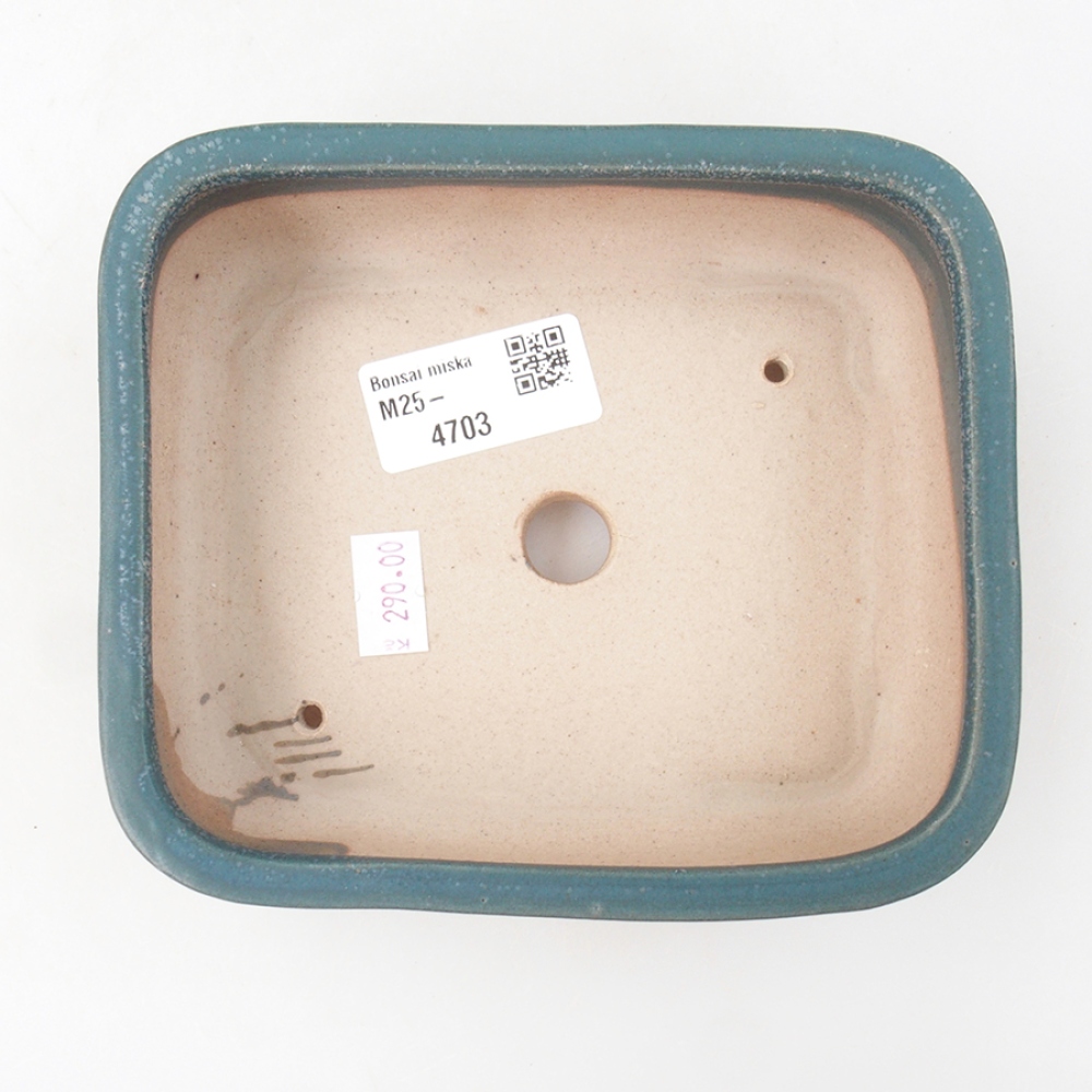 Keramik-Bonsaischale 14 x 12,5 x 4,5 cm, Farbe blau