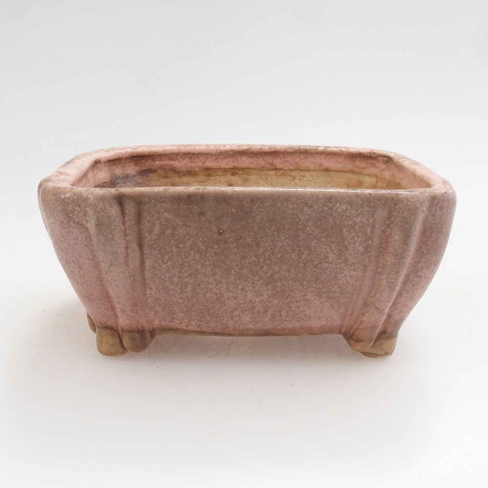 Bonsaischale aus Keramik 10 x 8,5 x 4,5 cm, Farbe rosa