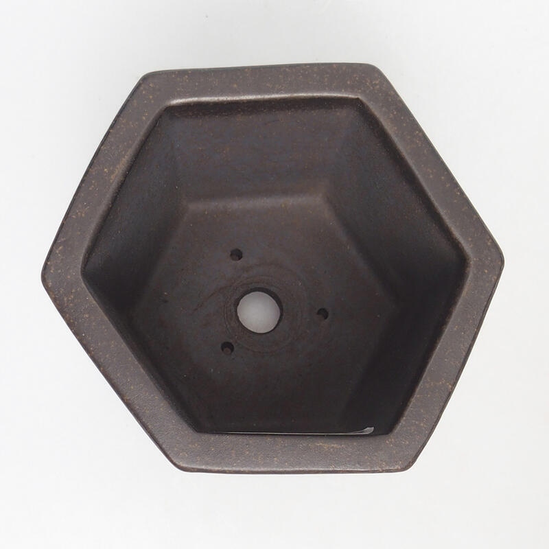 Bonsaischale 10 x 9 x 9,5 cm, Farbe brauner Ocker