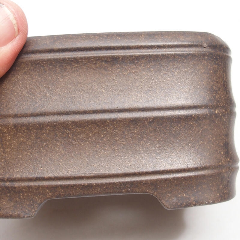 Bonsaischale 11,5 x 11,5 x 6,5 cm, Farbe brauner Ocker