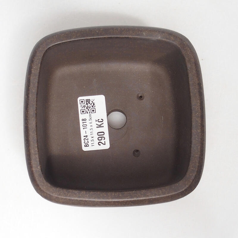 Bonsaischale 11,5 x 11,5 x 6,5 cm, Farbe brauner Ocker