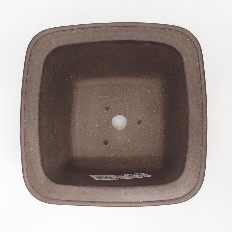 Bonsaischale 11 x 11 x 7,5 cm, Farbe brauner Ocker