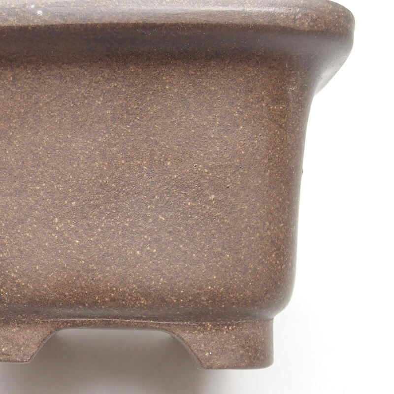 Bonsaischale 11 x 11 x 7,5 cm, Farbe brauner Ocker