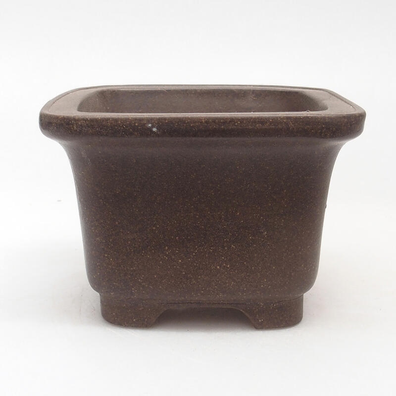 Bonsaischale 11 x 11 x 7,5 cm, Farbe brauner Ocker