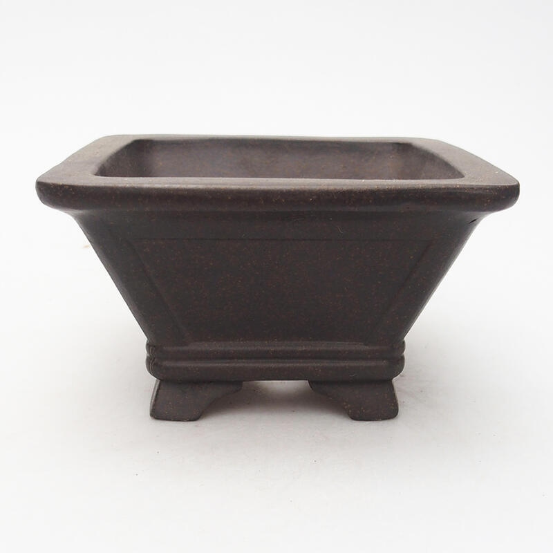 Bonsaischale 12 x 12 x 7 cm, Farbe brauner Ocker