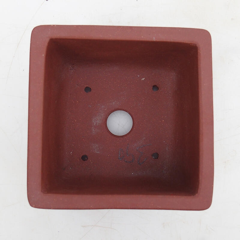 Bonsaischale 12 x 12 x 8 cm, ziegelfarben