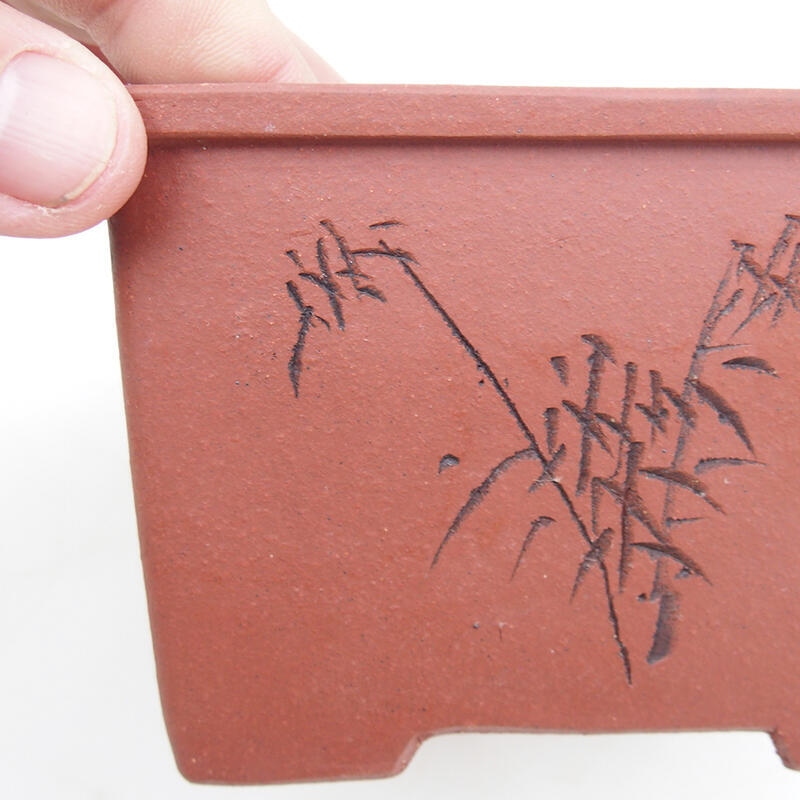 Bonsaischale 12 x 12 x 8 cm, ziegelfarben